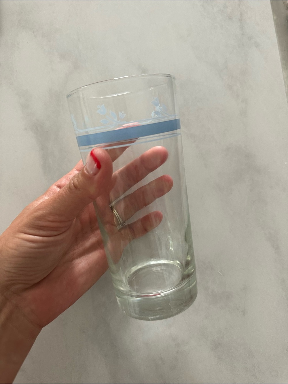 2 Vintage Clear Glass cups